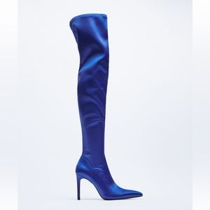 Zara Blu Thigh High Boots